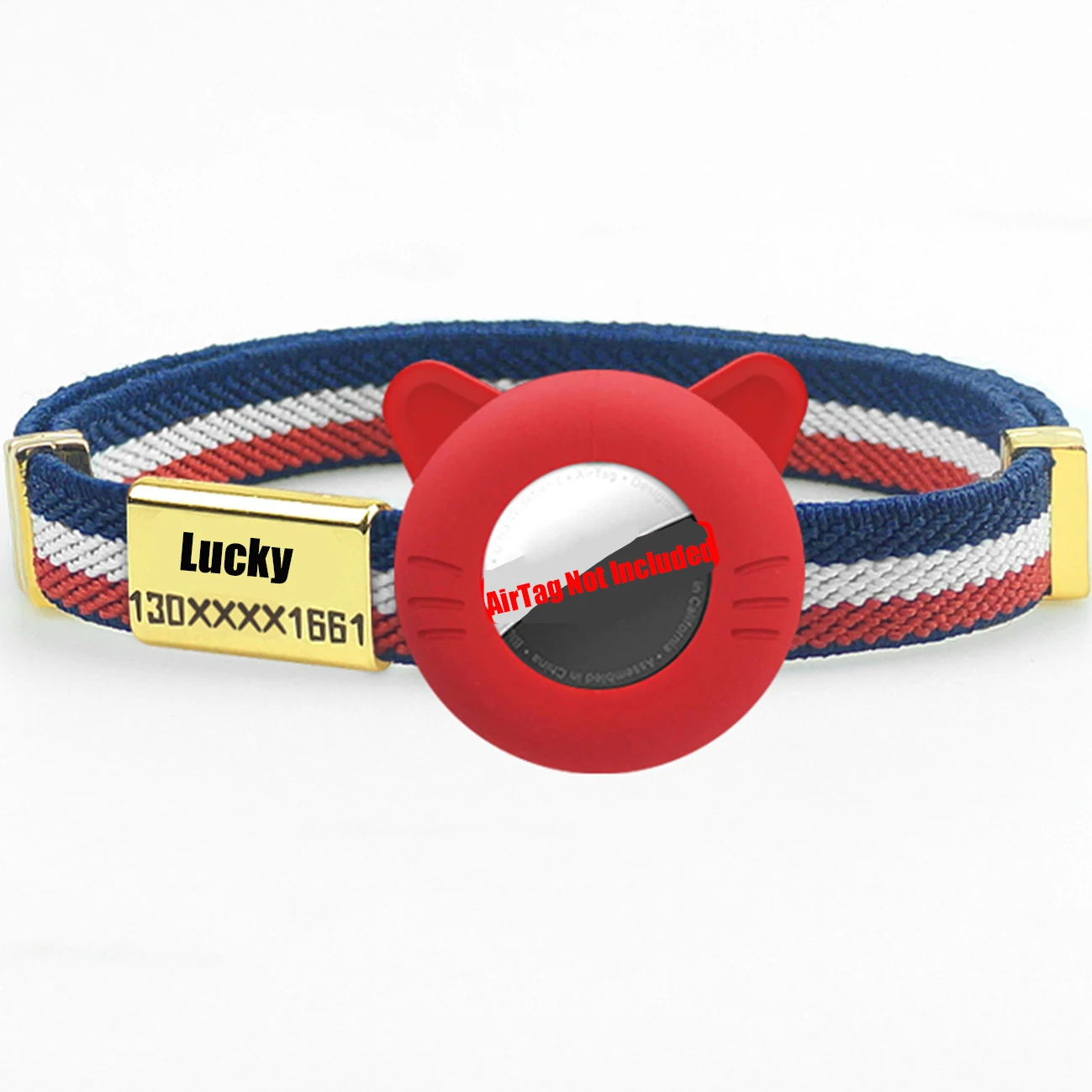 Neues Breakaway AirTag Tracker Katzenhalsband, kostenloses individuelles Namensschild, Kätzchenhalsband mit GPS-Halterung, verstellbare Anti-Verlust-Haustierhalsbänder – Detail 22