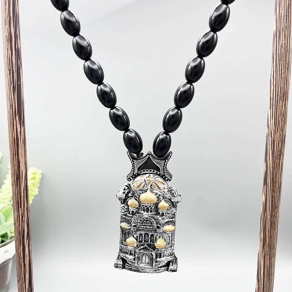 

GS173 NEW Cross Pendant Exquisite Acrylic Beading CarRearview Mirror Deco Palace Style Religion Orthodox Church Rosary Ornaments