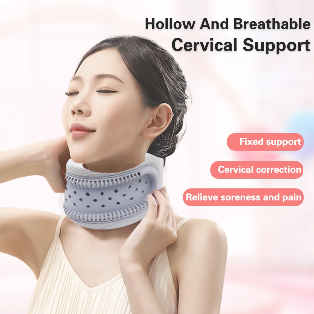 Neck Support Cervical Neck Traction Corrector 3D Hollow Cervical Collar Brace Soft Neck Stretcher Relief Shoulder Pain Device