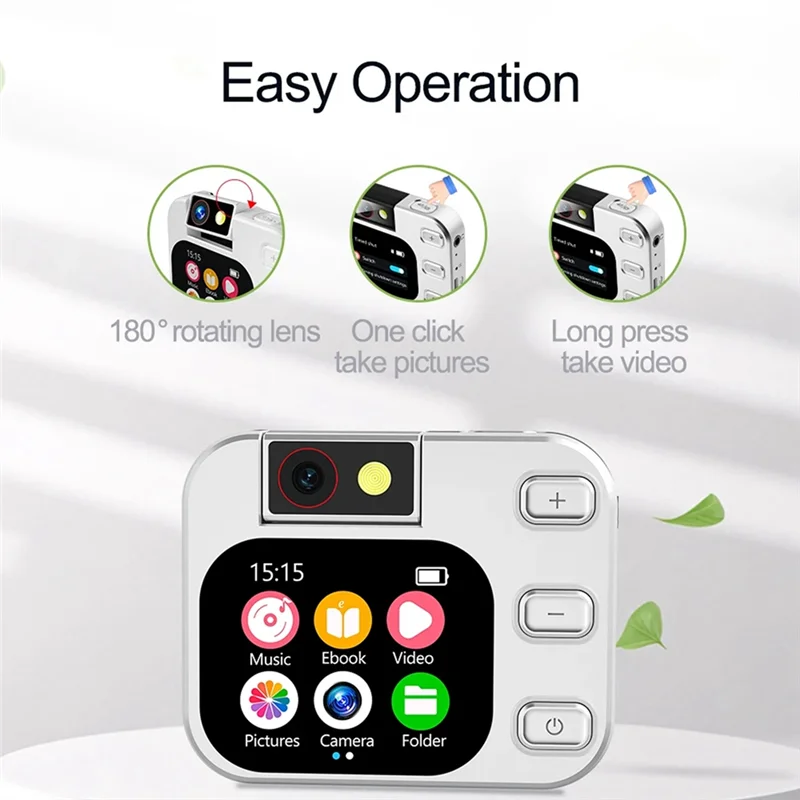 Excellent-X19 Mini MP3 Player Photo Radio 2.2 Touch Screen OTG Type-C Bluetooth Take Pictures
