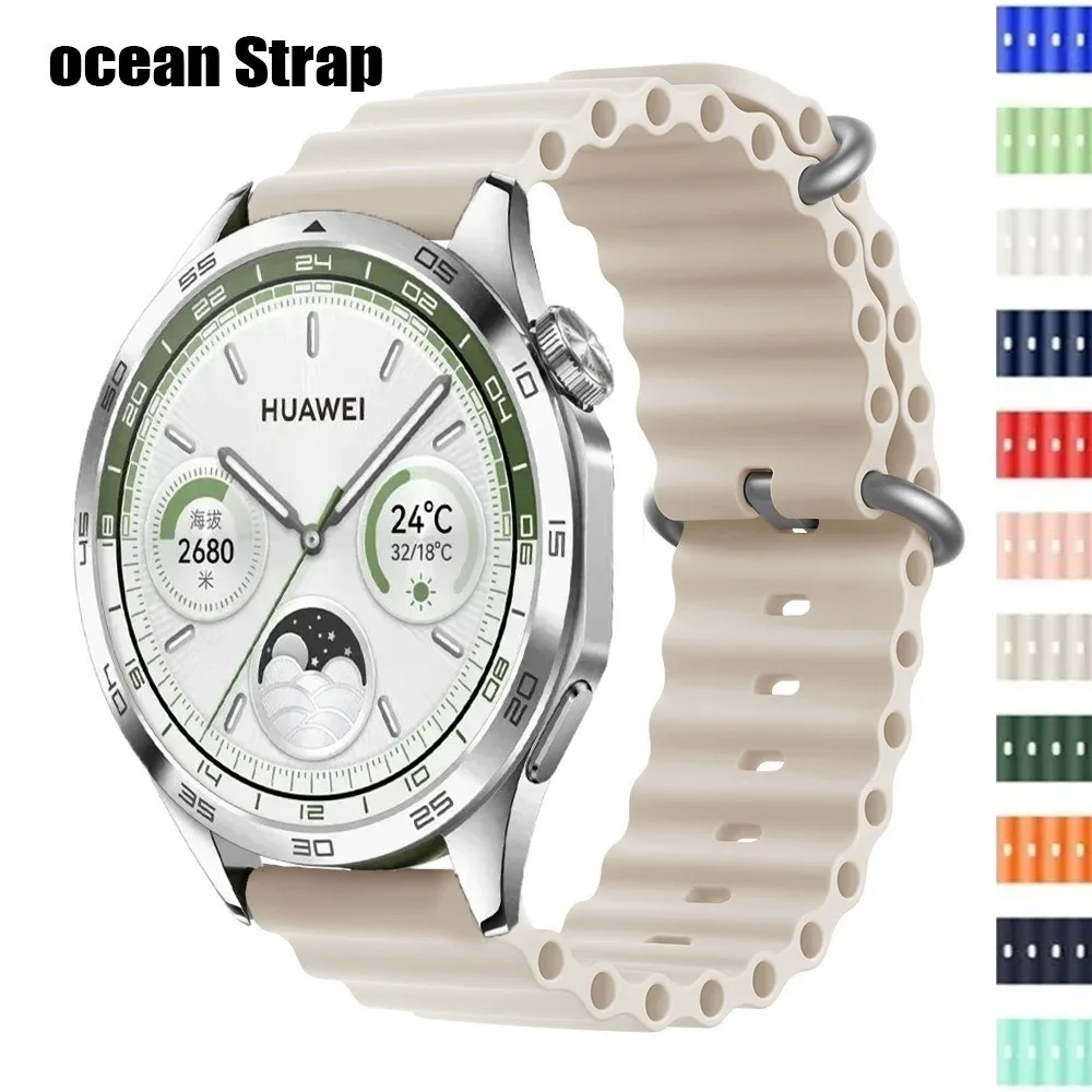 20 22mm Ocean Strap for Huawei Watch GT2 GT3 GT4 46mm 42mm Silicone Band Correa Wristband Bracelet Replacement