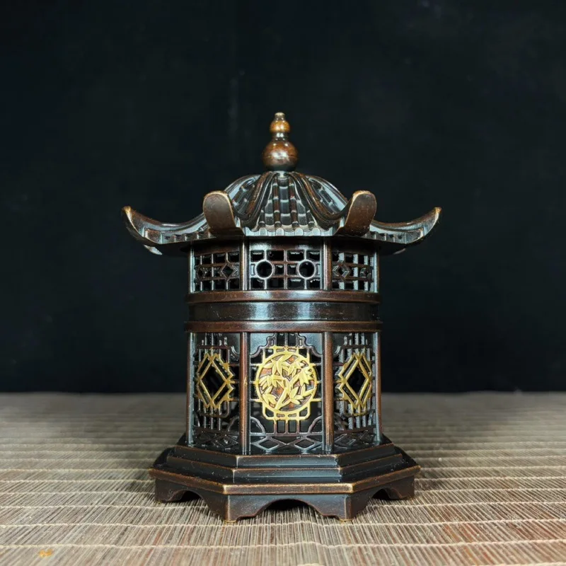 Copper Plum, Orchid, Chrysanthemum, Bamboo, and Star Anise Pavilion Craft Ornament