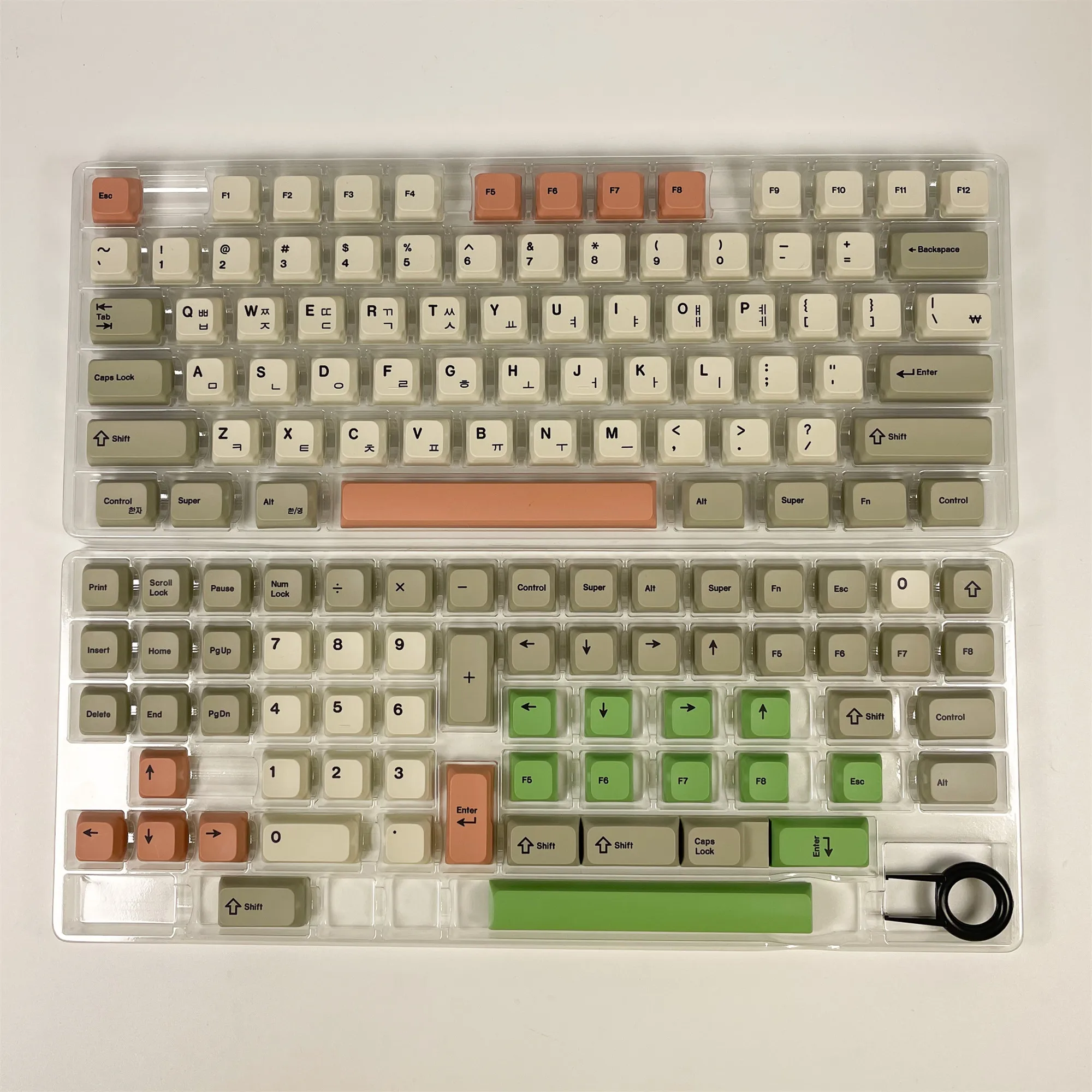 Gmk 9009 Koreaanse Keycap Retro Cherry Profile 134 Toetsen/Set Dye-Sub Pbt Koreaanse Keycap Voor Aangepaste Mechanische Toetsenbord Iso Keycaps