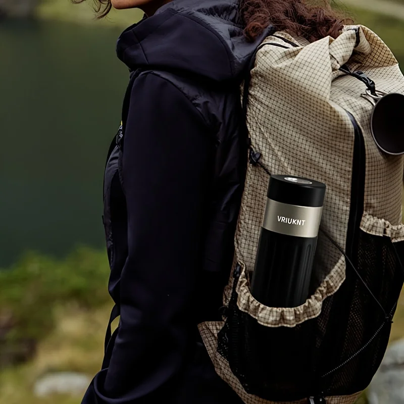 

Дорожная кружка VRIUKNT с вакуумной изоляцией из нержавеющей стали, 500 мл, с двойными стенками, портативная чашка для разделения чая и воды на открытом воздухе