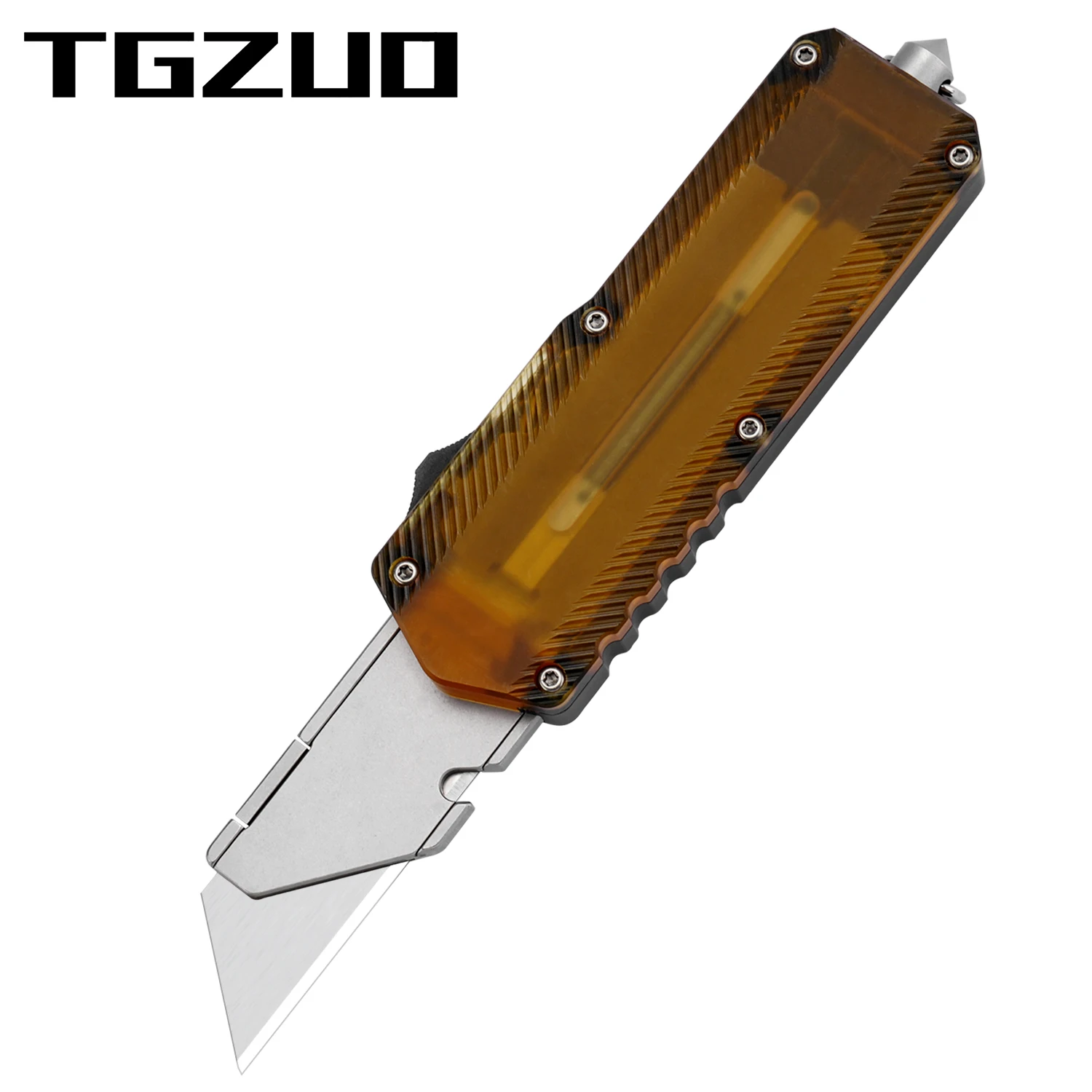 TGZUO Titanium Utility Knife Multitool EDC Tool Home DIY Paper Cutter Pocket Tool Outdoor Camping Equipped with 10 Sharp Blades