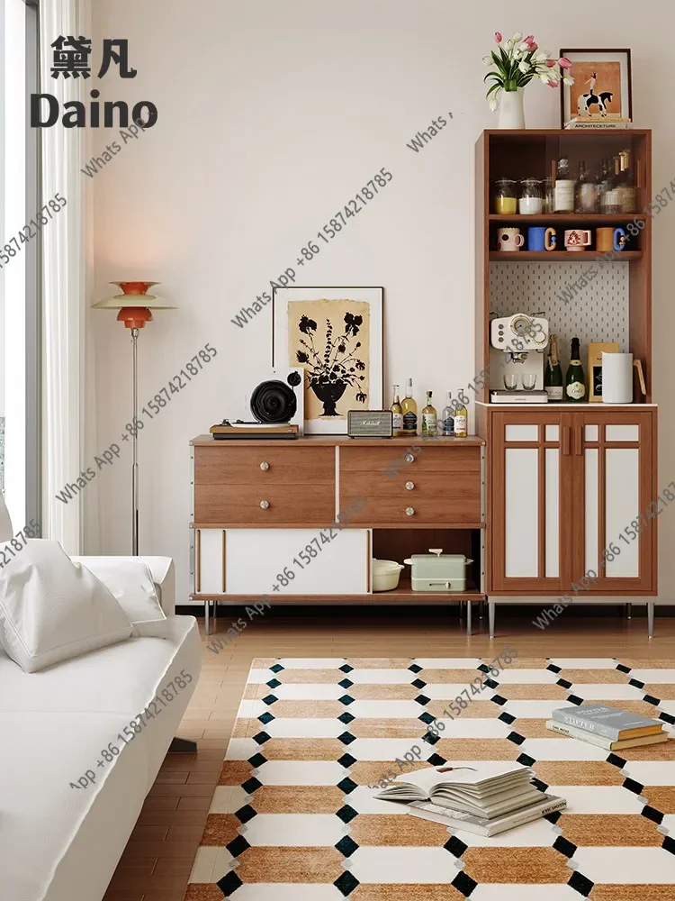 I H40 Eames Side Cabinet Integrated Storage Cabinet Against The Wall Antique Living Room Storage Tea Cabinet Solid Wood Storage