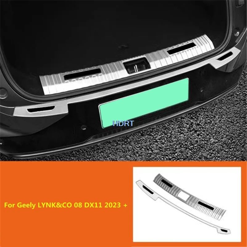 

For Geely LYNK&CO 08 DX11 2023 + Car Styling Rear Bumper Sticker Protector Decoration Accessories Trunk Plate Boot Guard Cover