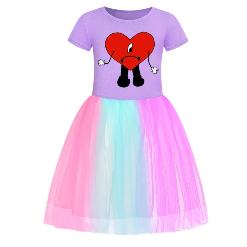 AIAI 2025 أطفال بنات ملابس طفلة Un Verano Sin Ti Bad الأرنب فساتين الكرتون الأطفال الرياضة فستان كاجوال زي ل 3-8 سنوات #3