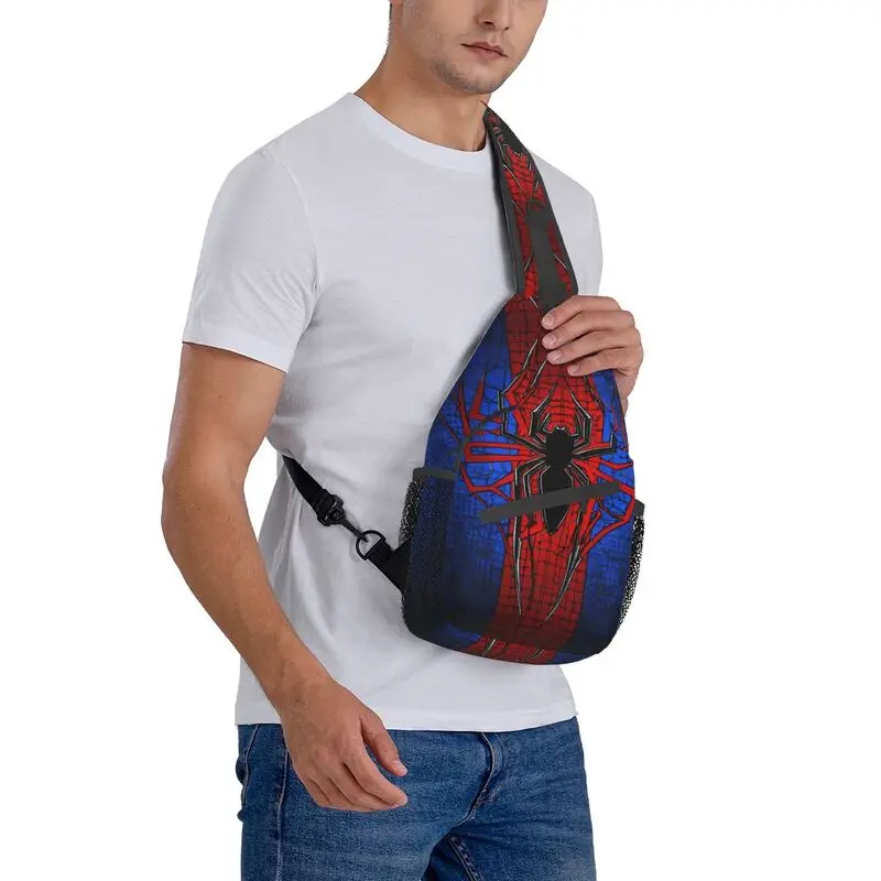 Personalized Spider Man Sling Bag Men Cool Shoulder Chest Crossbody Backpack Traveling Daypack