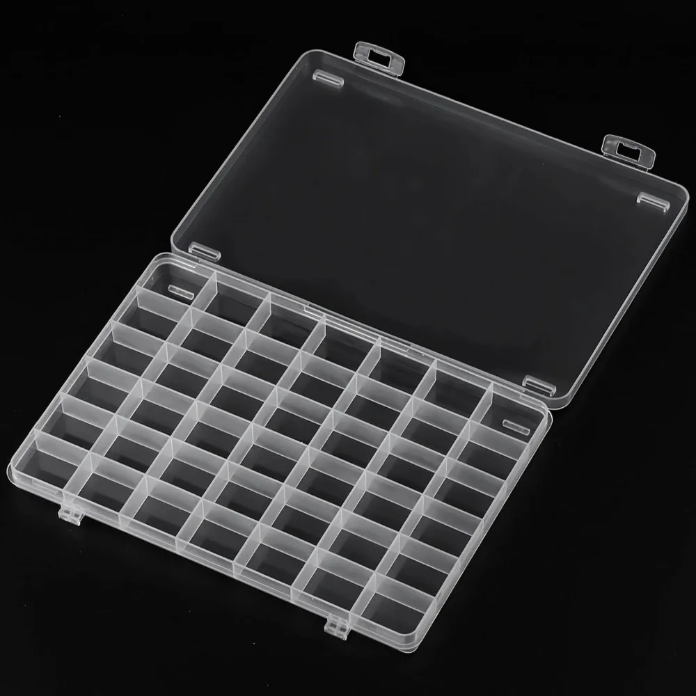 

Jewelry Organizer Box, Clear Plastic, 1Pc 42 Grids Large Bead Storage Container,with Dividers, Small Parts Organizer