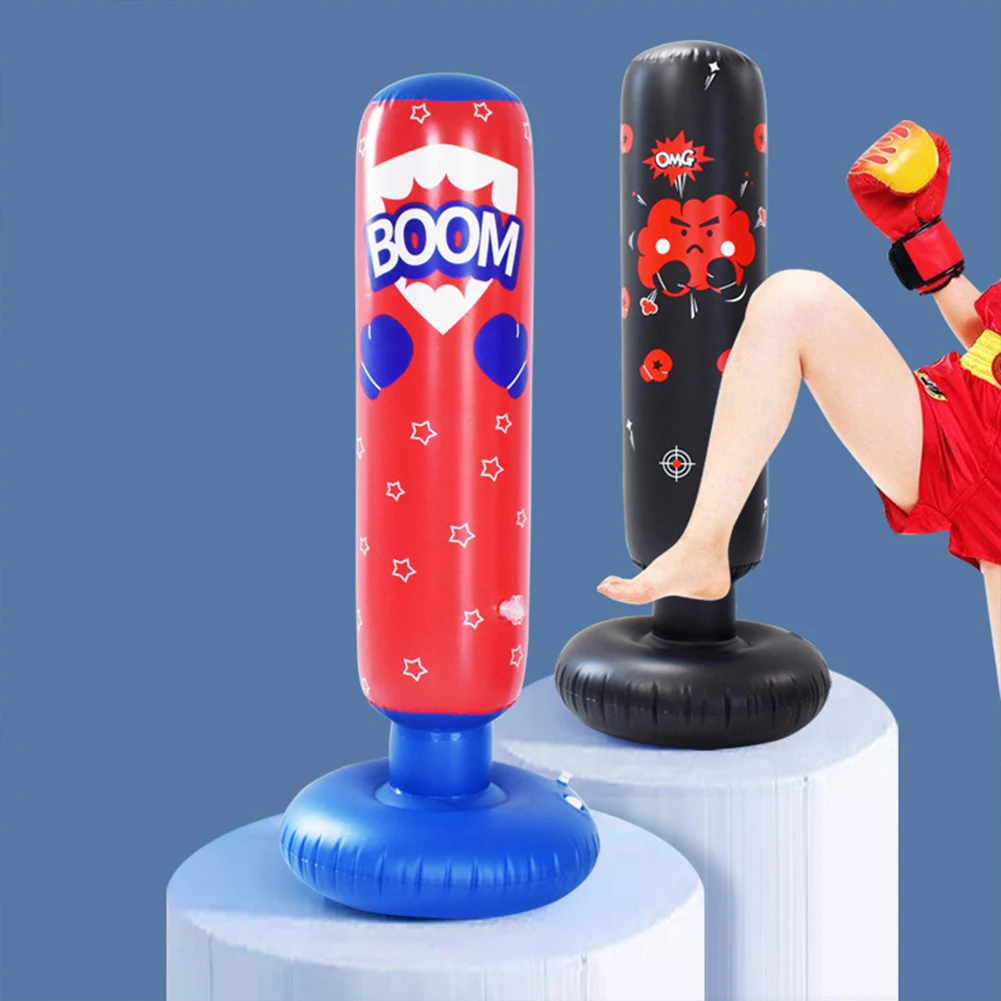 Kids Inflatable Punching Bag Free Standing Boxing Bag Lightweight Inflation Punching Column Thickened for Boxing Training