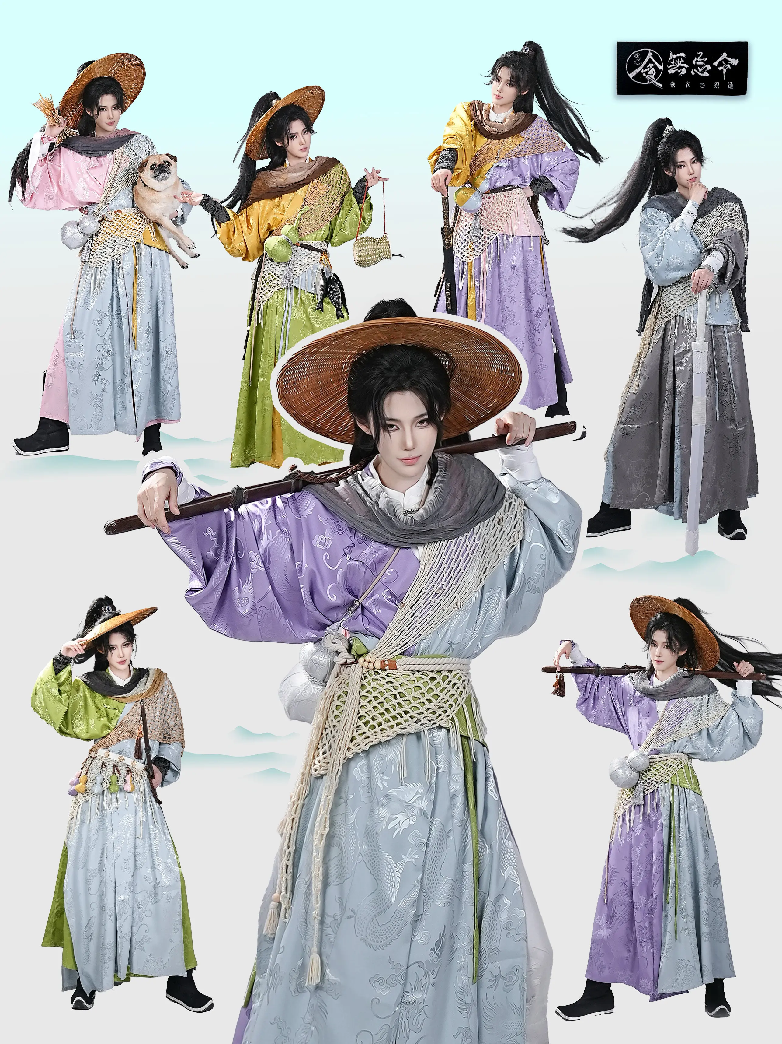 

Chinese Style Tang Round-neck Robes Traditional Hanfu Spring Autumn Hanfu Clothes Men's Women's Hanfu Costumes