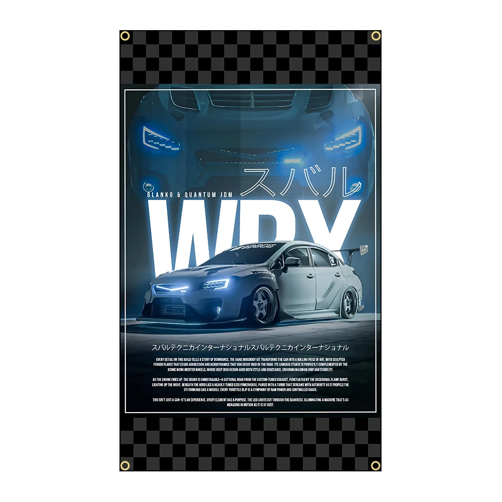 90x150cm 3X5FT Cool JDM Racing Car Flag Polyester Digital Printing Banner for Bedroom Wall Art Out Door Decoration