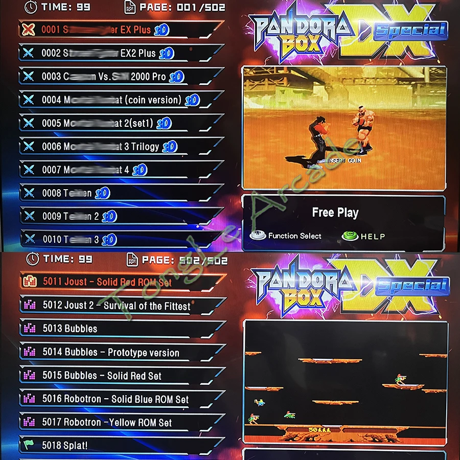 6 Units Pandora SAGA Box DX Game board, Special 5018 In 1 Arcade Jamma Version for Console, 3P 4P, Support HDMI VGA CRT, Tekken