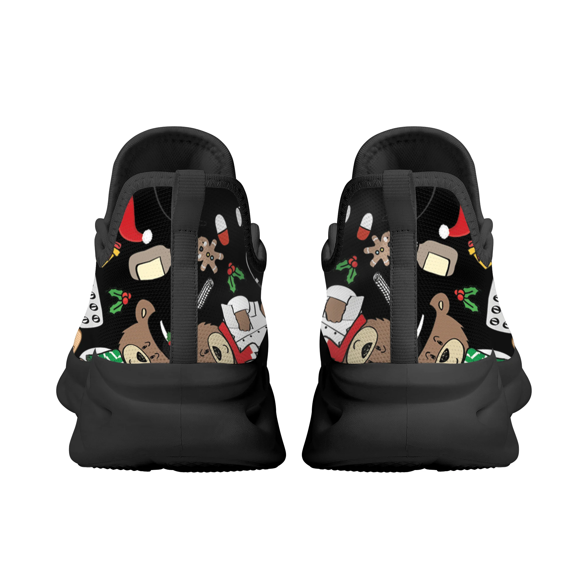 INSTANTARTS Medicine Christmas Bear Kint Breathable Shoe Cute Outdoor Non-slip Footwear New Christmas Gift For Unisex 2022