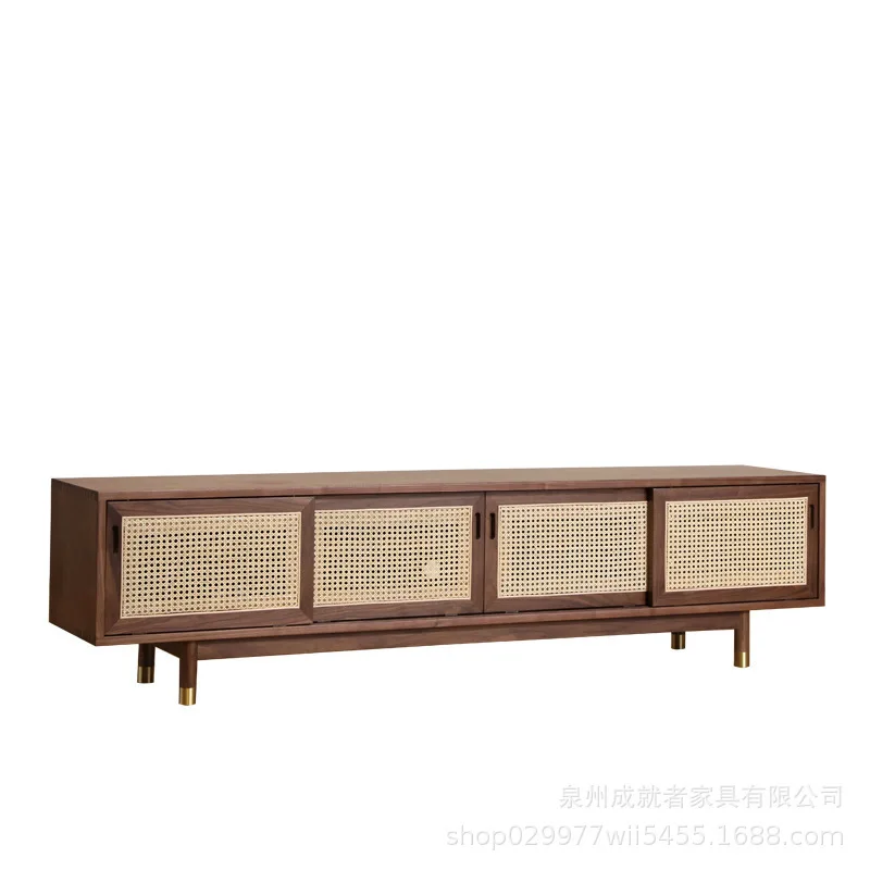 

Japanese-style solid wood TV cabinet, bed and breakfast bedroom storage audio-visual cabinet, multi-functional simple storage,
