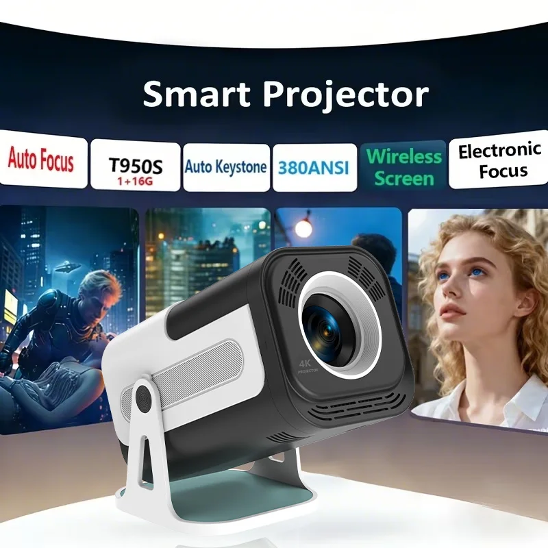 

HY320mini Portable LED Projector with Fast Focus, 380lm High Brightness, Built-in Speaker，Glow Party Supplies, Upgrated HY300