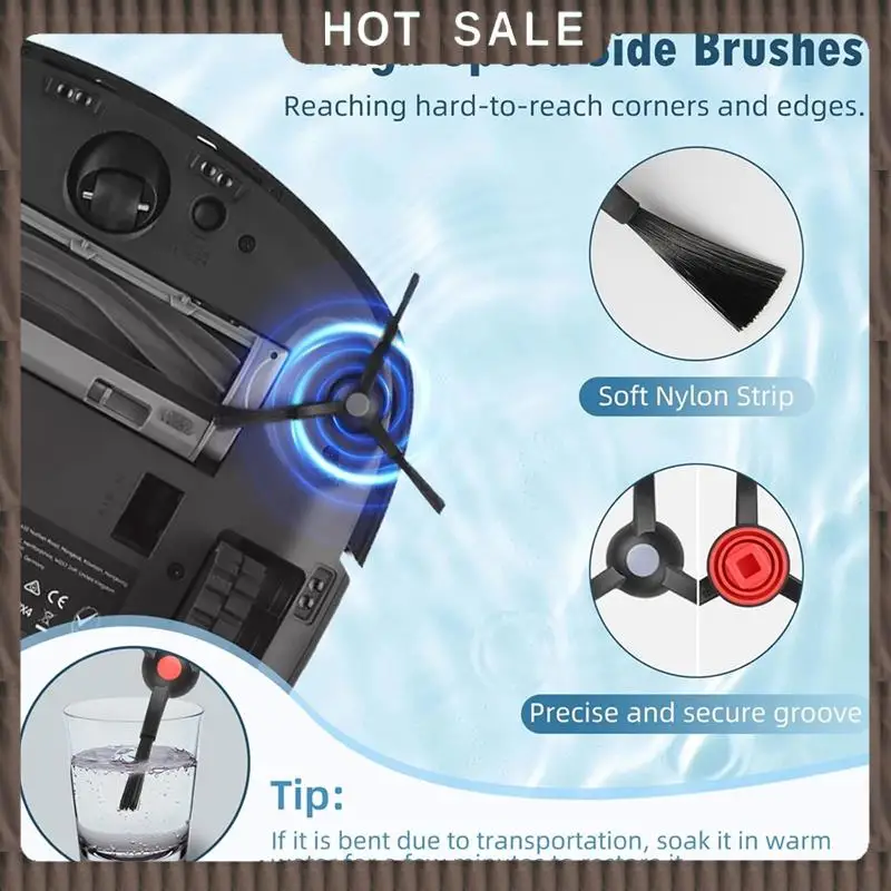 

24-часовая доставка, 24 шт. для Eufy Omni S1 Pro/Omni S1, запасные части для пылесоса, щетка для пылесоса, фильтр Hepa, швабра, тканевый мешок для пыли