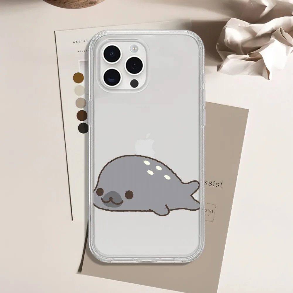 Casing ponsel Mamegoma lucu lucu untuk iPhone Mini Plus 11 13 12 14 15 8 Pro SE XR XS Max X cangkang transparan