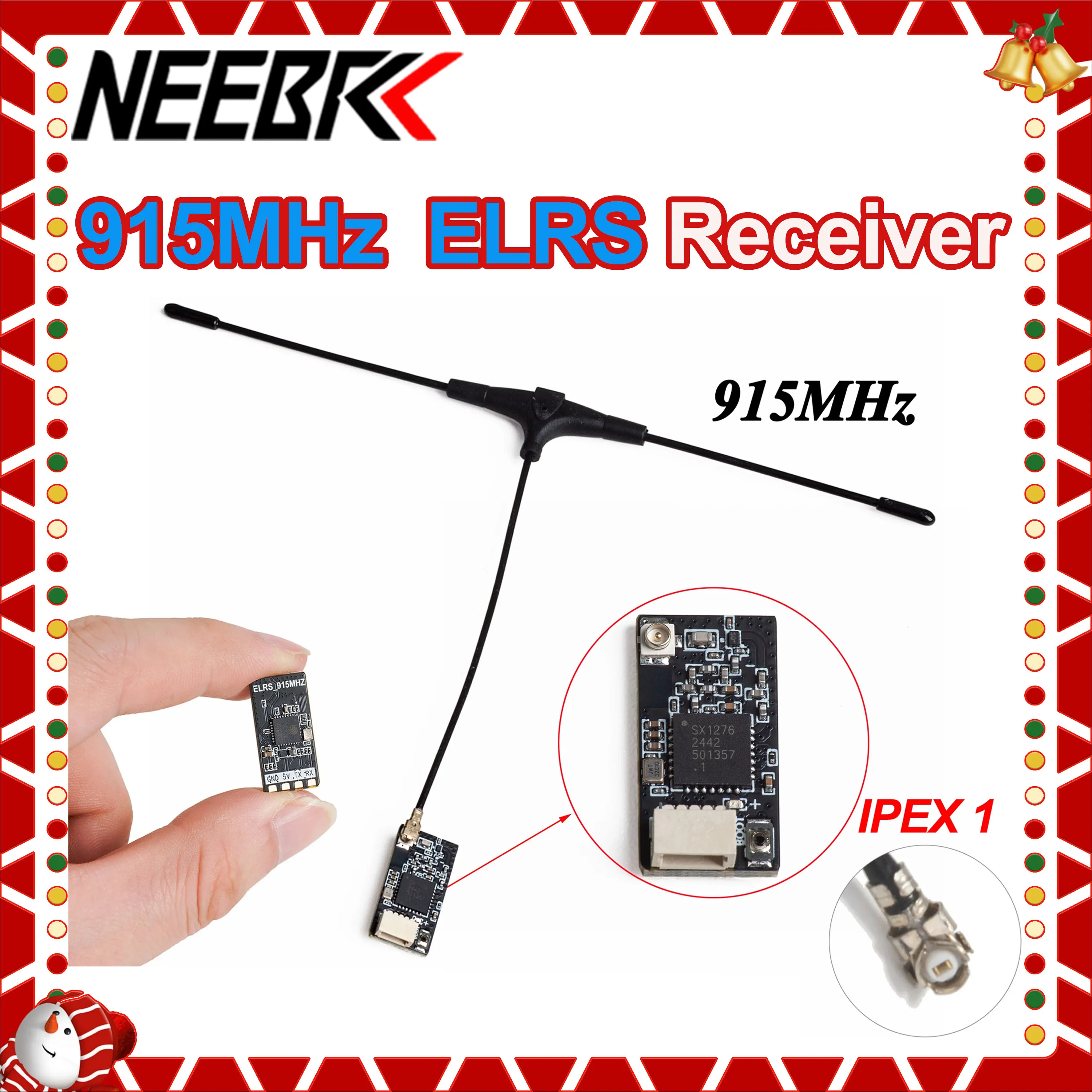 

NEEBRC ELRS 915MHz RX Long Range ExpressLRS Mini Nano Receiver IPEX1 for FPV Drone Racing Quadcopter Multicopter Freestyle DIY