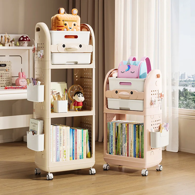 Etagere-a-roulettes-pour-sacs-d'ecole-bibliotheque-pour-enfants-et-armoire-de-rangement-etagere-organisatrice-sur-pied