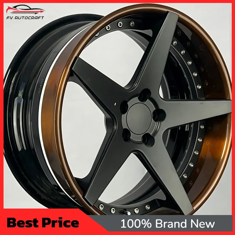 

【2026】Customizable ODM American VIP Style 19 20 21 22 23 Inch Matte Black Bronze Lip Two-piece Forged For Ford Mustang Shelby Hu