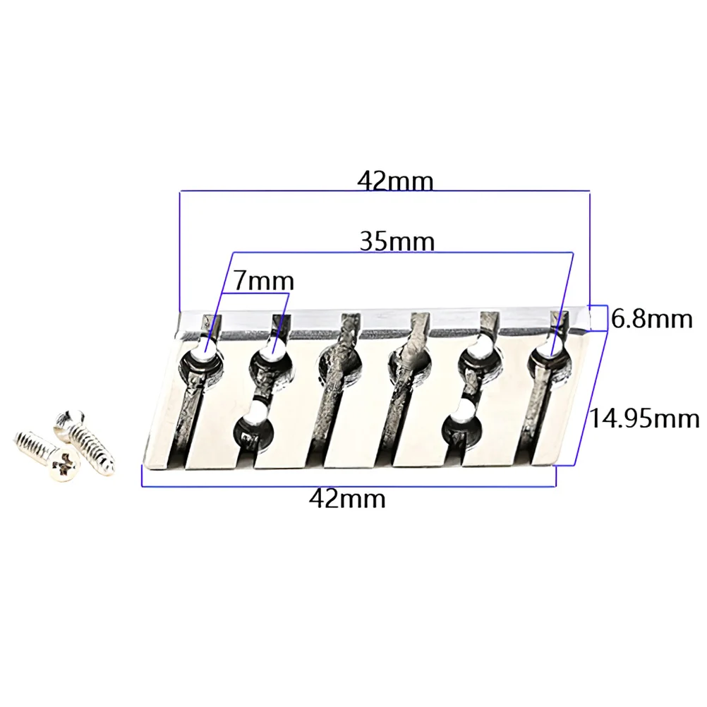 

Locking Nut 42Mm For 6 Headless Electric Replacement Durable Zinc Alloy String Lock With Mounting Screws Lightweight Portable