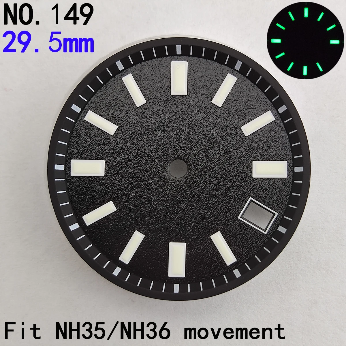 29.5mm nh35 dial nh36 dial custom logo NH35 case hands nh35 watch case NH36 case nh35 movement sports watch accessories parts 15