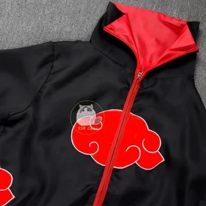 Bilibili, Anime Naruto, Naruto Akatsuki Cosplay Kostüm, Uchiha Itachi, Kırmızı Pelerin, Pelerin, Bornoz ve giyen Kafa Bandı, cadılar bayramı kıyafetleri Naruto'nun vurduğu 6 büyük satış-no. 3