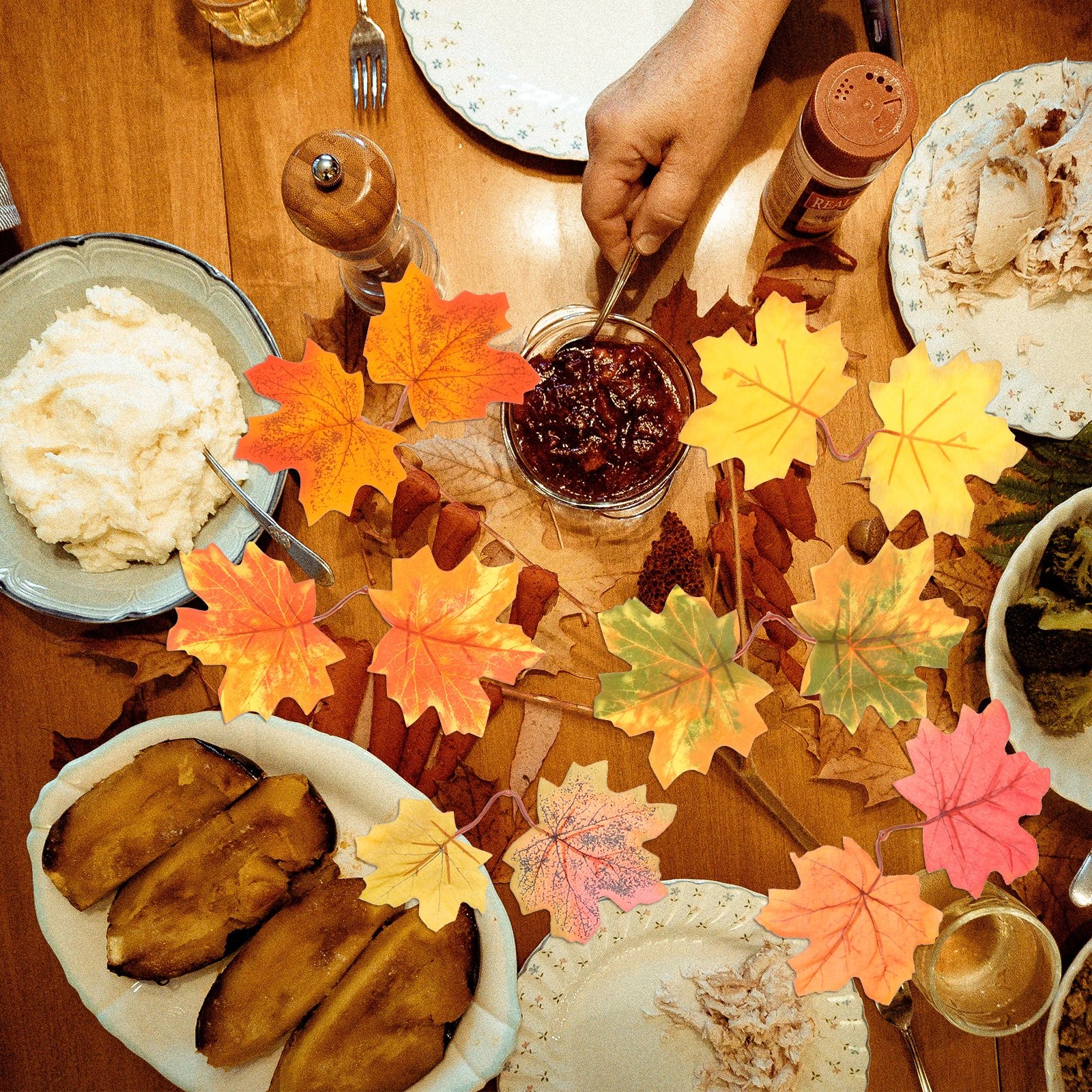 

Fall Table Scatter Simulated Maple Leaf Decoration Decorations Artificial Leaves for Autumn