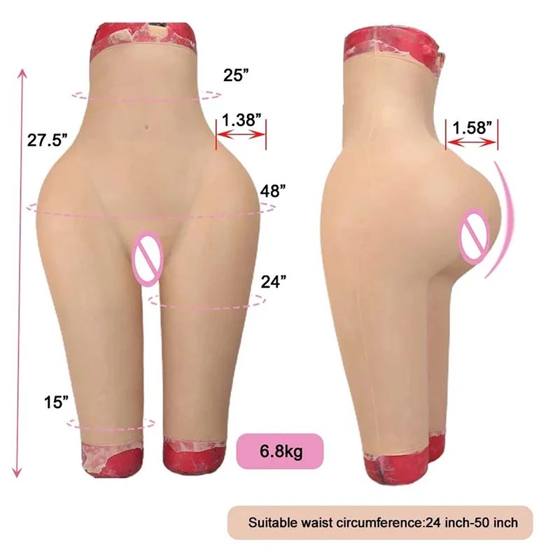 Booty Lift Fake Big Buttock Male Female False Vagina Silicone Artificial Products Pussy Pants Artificial Vagina Inserted Elastic