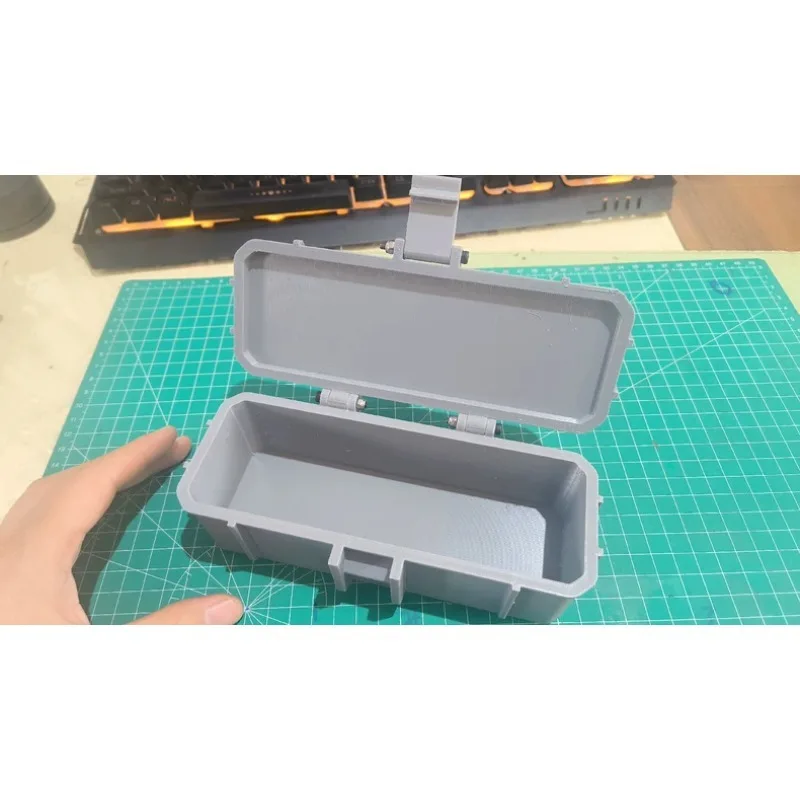 Crossrc TL4 1/8 RC Tractor External Battery Compartment 3D Printed Rear Mount Screw or Tape No-Drill Battery Snap-fit Design