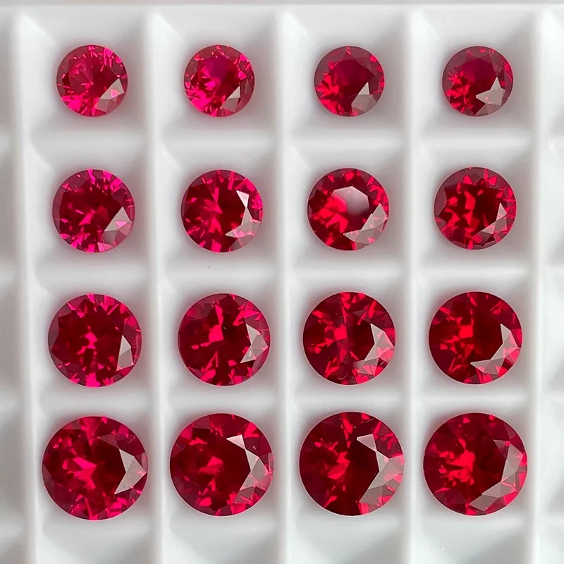 

Pretty Ruby Stone Gem Pass UV Test Round Cut VVS Loose Gemstone for Jewelry Making/Accessories/ Collection Fine Gemstone