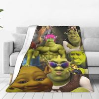 Collage Shrek Super Soft Blanket  Girls Boys Plush Throw Blanket Print Couch Bed Flannel Bedspread Sofa Bed Cover