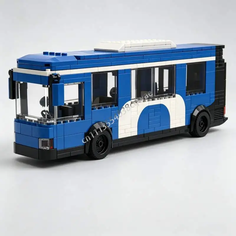 426 Parts Metro City Bus Transportation Model DIY Custom Puzzle Building Blocks Creative Assembly Educational Toy Popular Gifts
