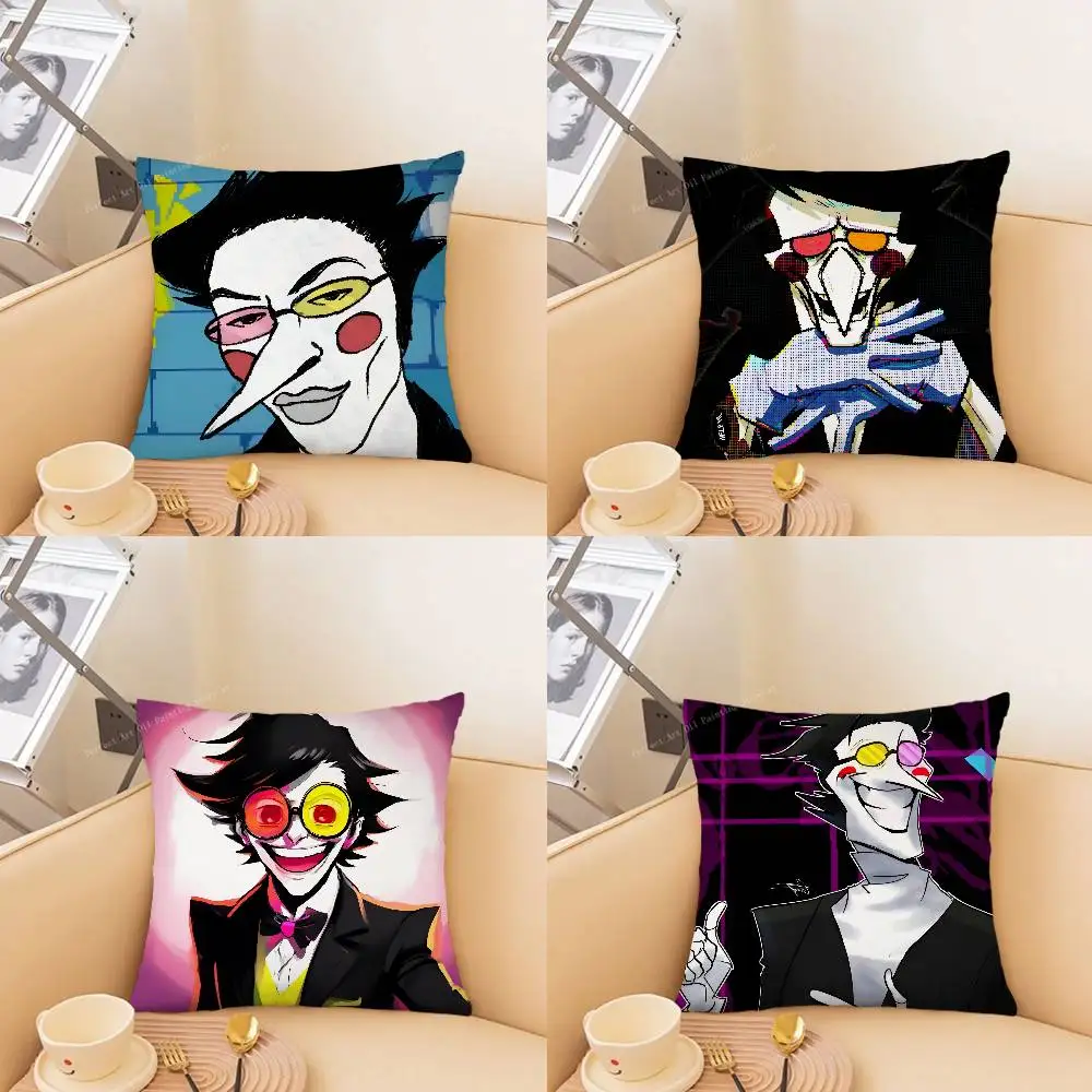 1pc Game D-Deltarune Spamton Pillow Case Fashion Square Pillowcase Bedroom Sofa Room Ins Decoration Leisure