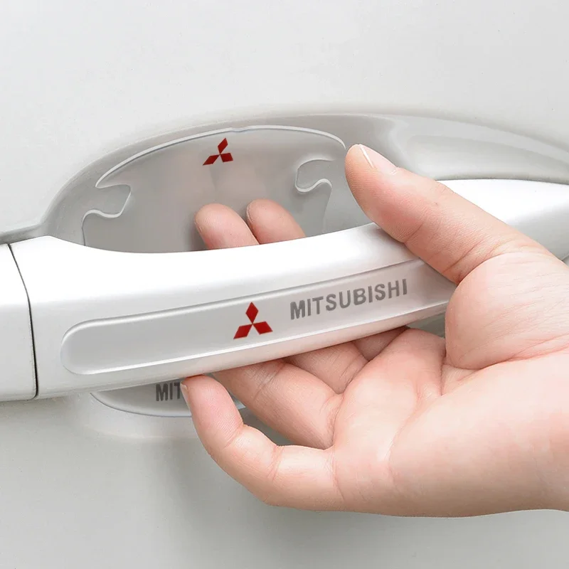 

8PCS Car Door Handle Bowl Sticker for Mitsubishi All Models Outlander Lancer ASX Transparent Anti-scratch Protector Film Accesso