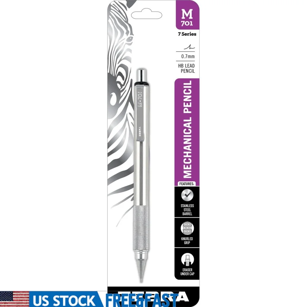 

Механический карандаш из нержавеющей стали 0,7 мм, прецизионный пишущий инструмент, эргономичная ручка, выдвижной грифель, многоразовый, идеальный домашний офис