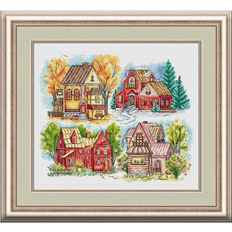 

6588 Cross Stitch Kits Cross-stitch Kit Embroidery Threads For Embroidery Set Christmas Crafts For Adults Embroidery Needles DIY