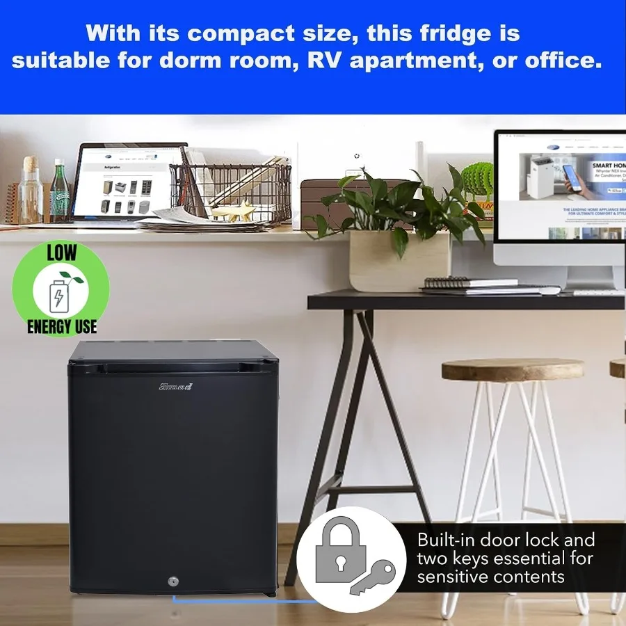 ثلاجة صغيرة مع قفل 12 فولت RV ثلاجة 1.0 قدم مكعب ثلاجة مدمجة 12 فولت/110 فولت بدون ضوضاء 12 فولت ثلاجة باب عكسي ممتص #6