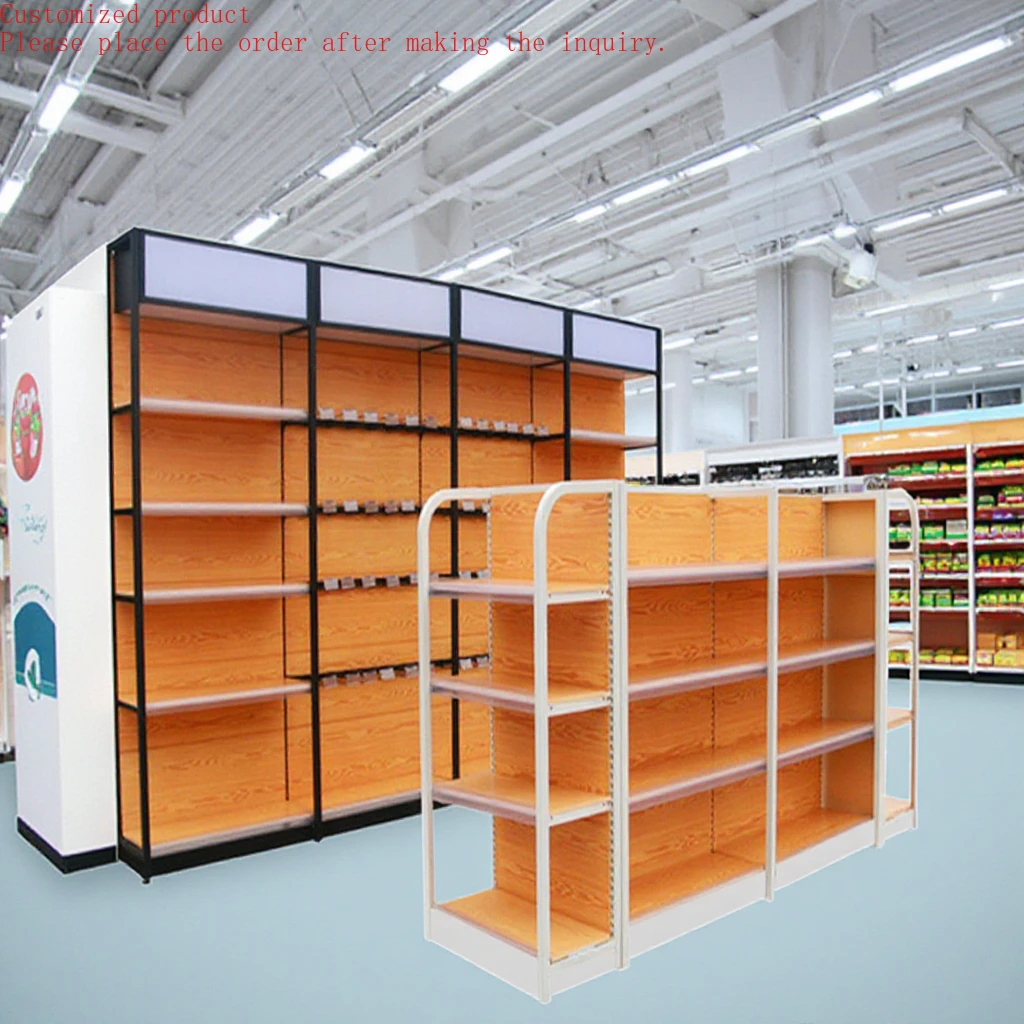 

Custom.Guichang Estantes Modern Steel Metal Rack Light Heavy Duty Store Grocery Gondola Shelving Supermarkets Shops Display Stan