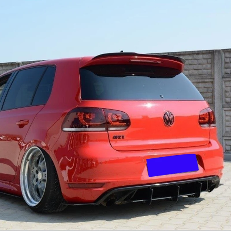 Car Styling for Volkswagen GOLF MK6 GTI spoiler 2010-2013 GOLF 6 GTI spoiler ABS material Gloss Black Color rear Spoiler wing