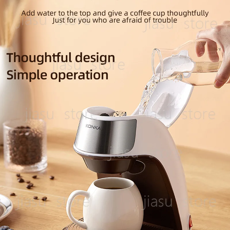 Household Automatic American Coffee Maker, Multi-functional Coffee & Tea Brewing Machine for Home Use