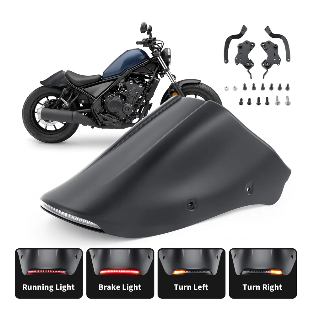 

Motorcycle Accessories Rear Tail Tidy Fender Eliminator Led Fairing For Honda Rebel 300 500 2017-2023 2021 2020 2019