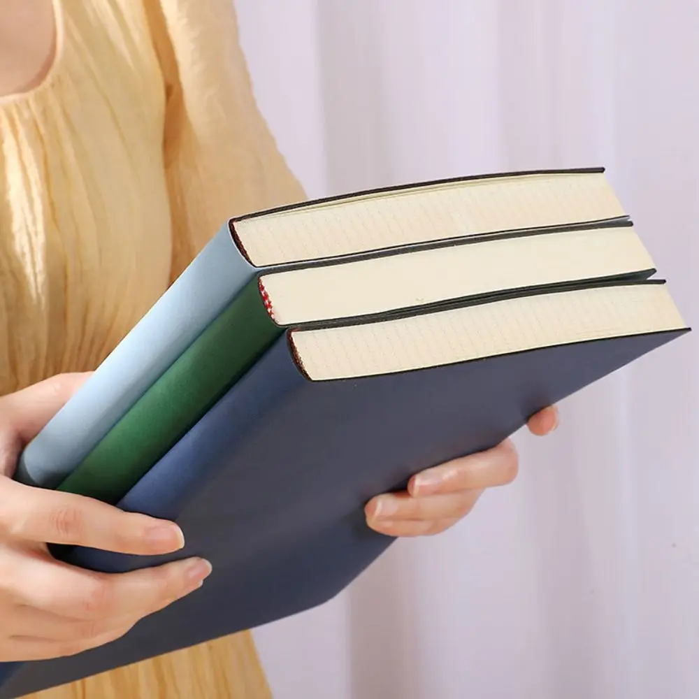 

Line/Blank A4 Thick Notebook 200 Pages PU Cover Large Notebook Horizontal Line Large A4 Office Notebook Office Meeting
