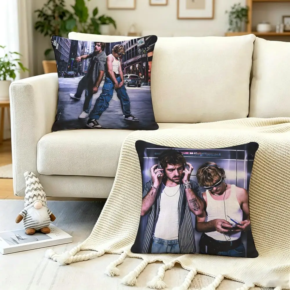 Kpop T-The Driver E-Era Cushion Cover Anti-dustmite Pillowcase Invisible zipper silky short plush Sofa cushion cover