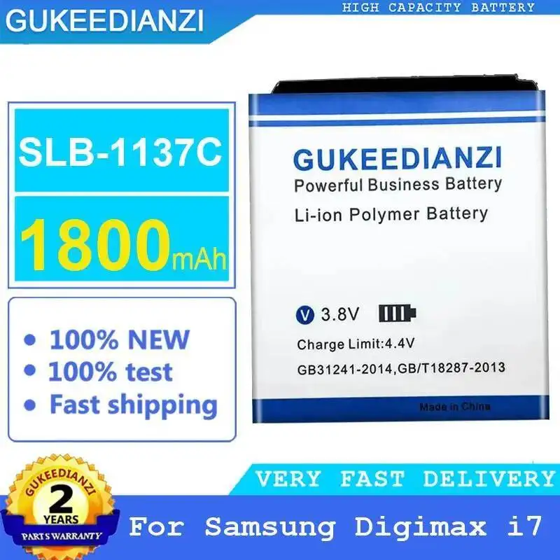 

Premium Replacement Slb-1137C 1800Mah Camera Battery For Samsung Digimax I7