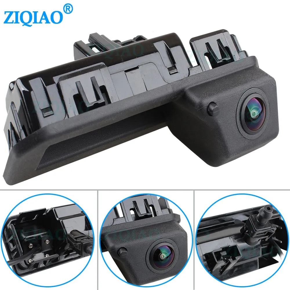 ZIQIAO for Audi A5 Q2 2017-2021 A6L Q3 Q8 2019-2021 Q2L Q5L 2018-2021 Trunk Handle Grip Switch Fisheye HD Rear View Camera LS311