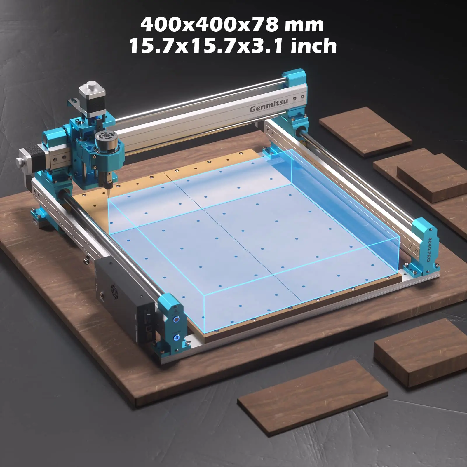 Genmitsu CNC Machine 4040-PRO for Woodworking, GRBL Control, 3 Axis Cutting Milling Wood Router