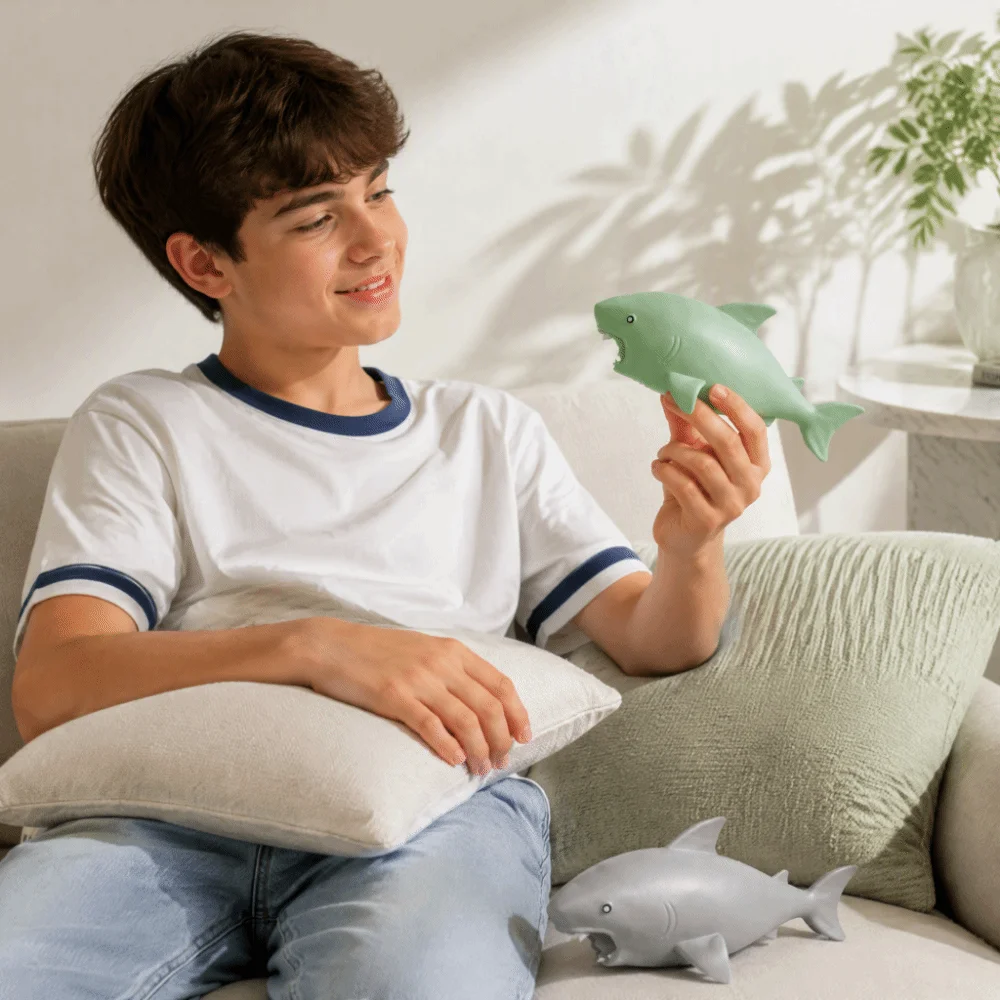 Soft Shark Squishy Slow Rebound Jumbo Size Shark Fidget Cute Shark Slow Rising Giant Shark Sensory Home Decoration